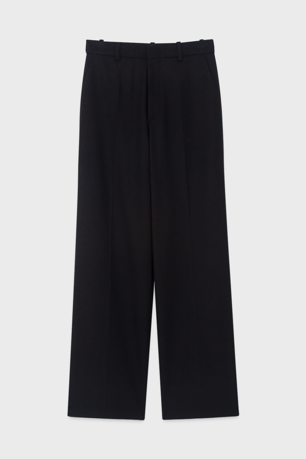 Wool-Flannel Trousers Black