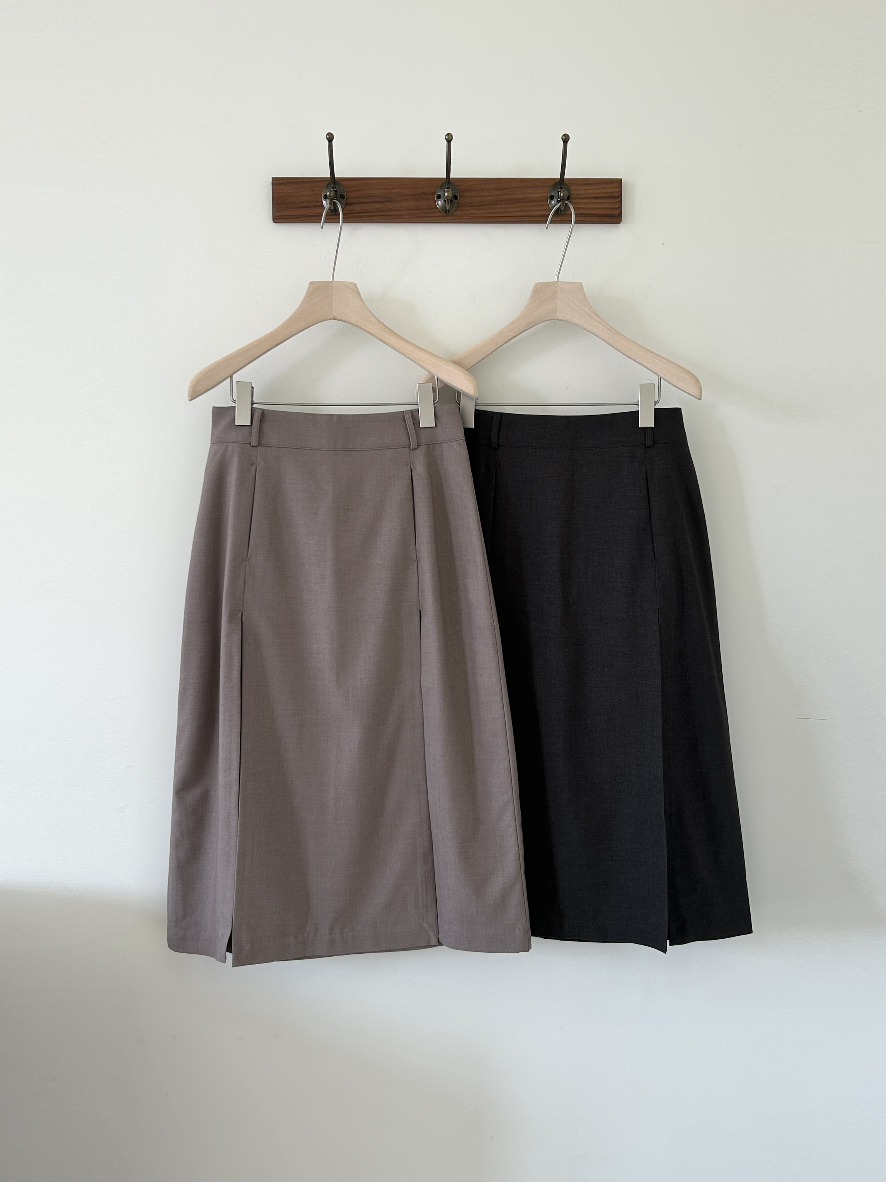 A-line Slit Midi Skirt