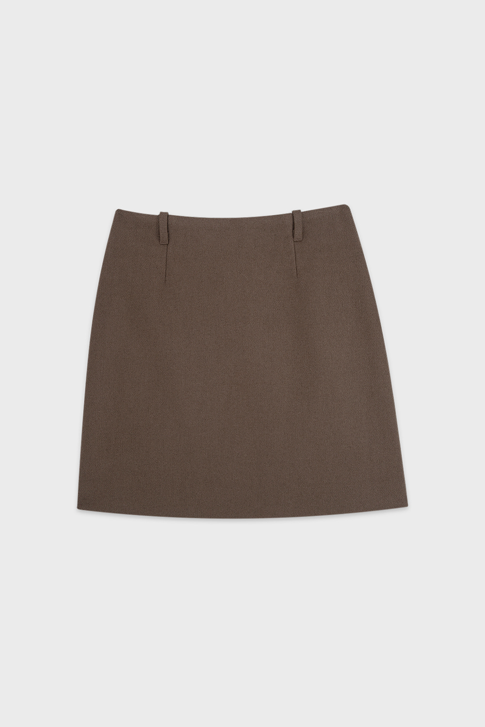 Tailored Wool Skirt Beige