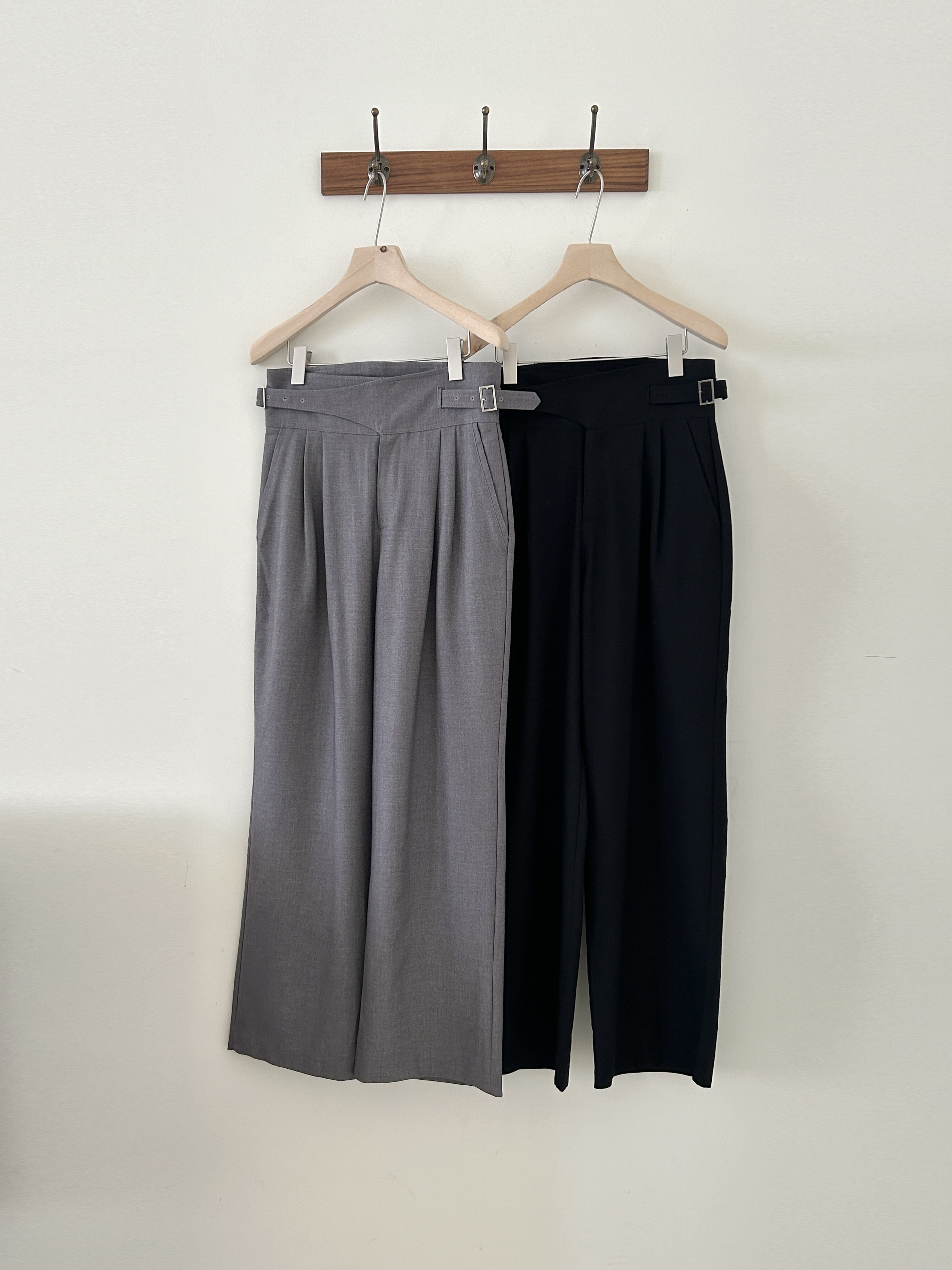 High-Rise Buckled Trousers